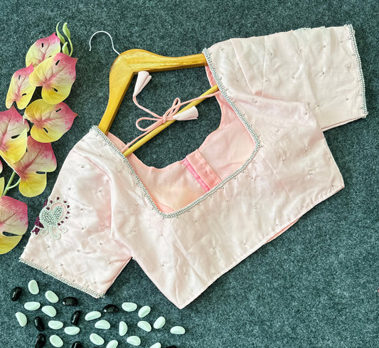 Beautiful handwork all over with knot work ready made blouse