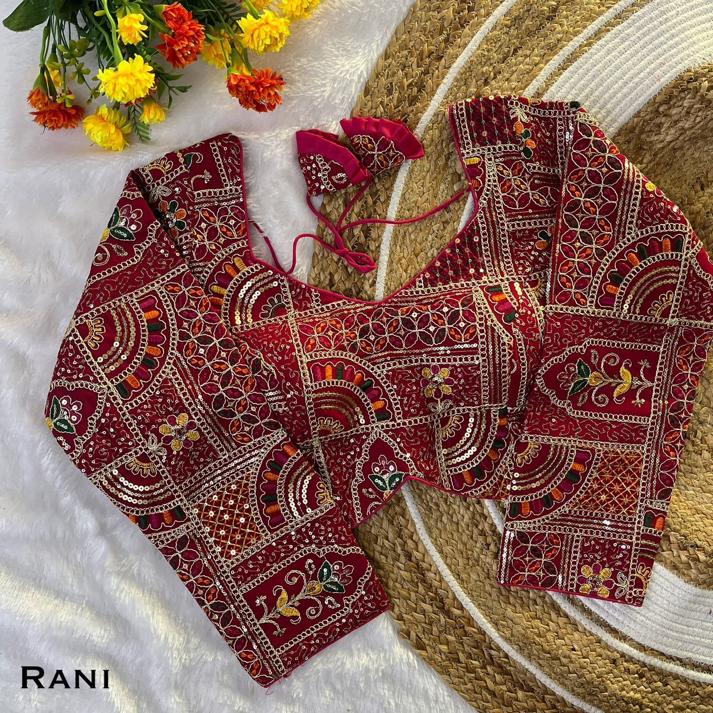 Heavy georgette full sleeve ready made blouse