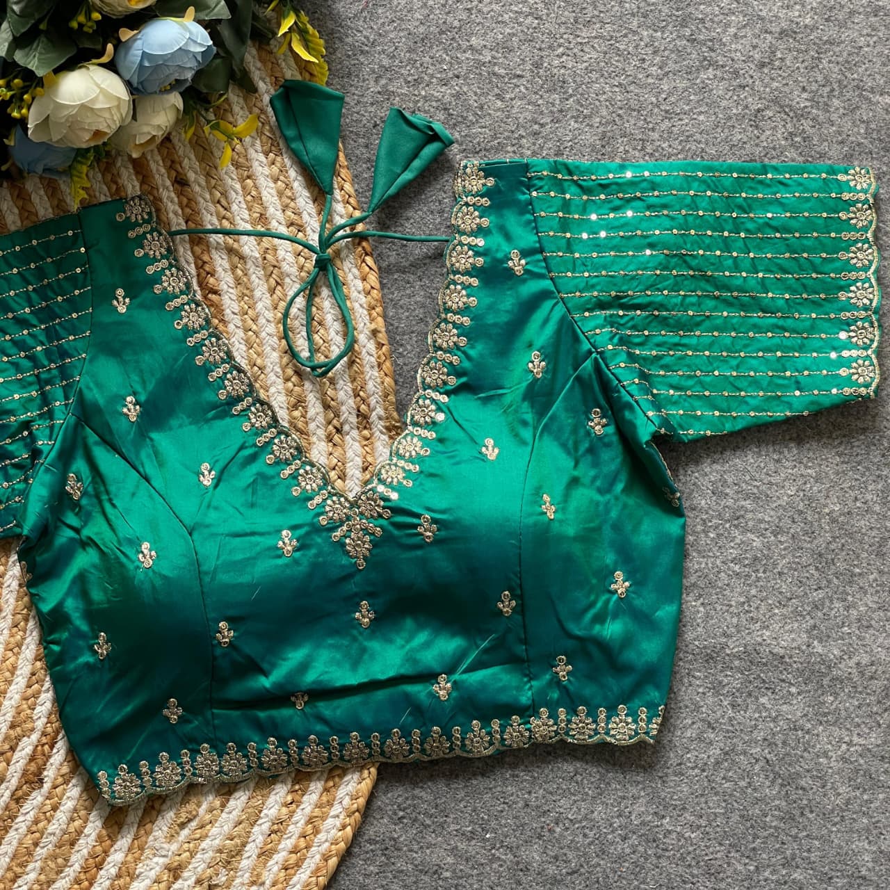 Banarasi silk ready made blouse