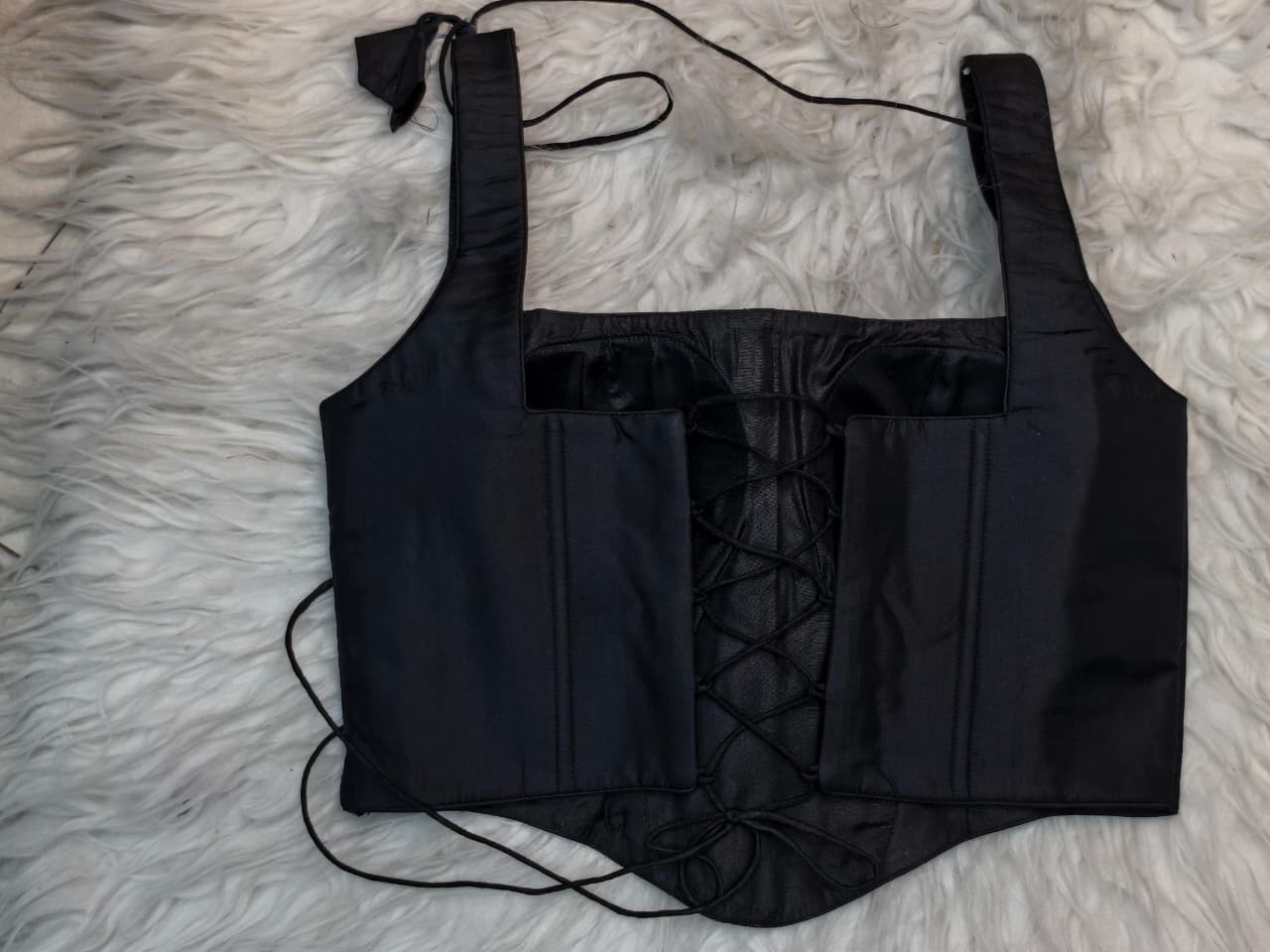 Pure silk corset custom made blouse