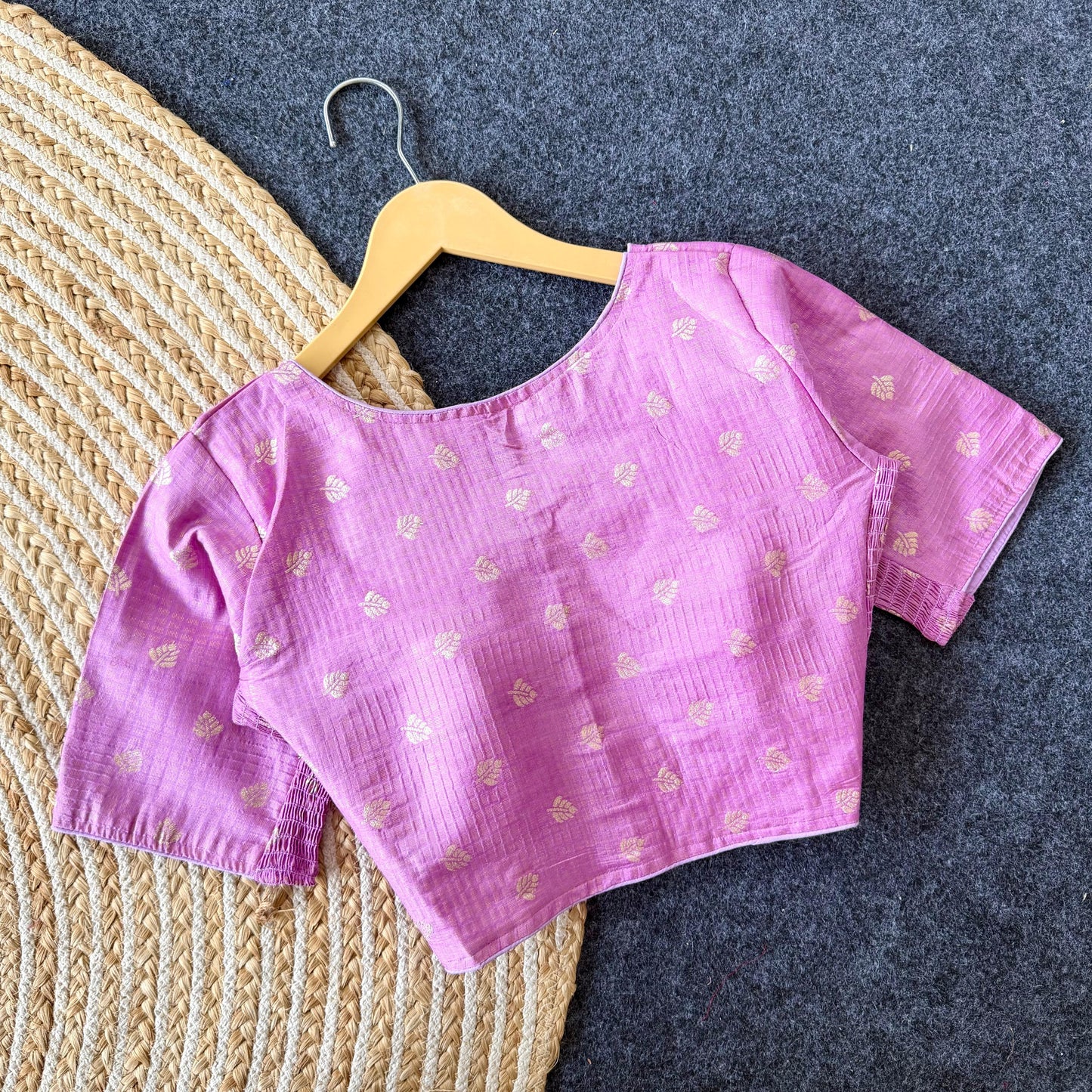 A beauty of weaving work all over ready made blouse