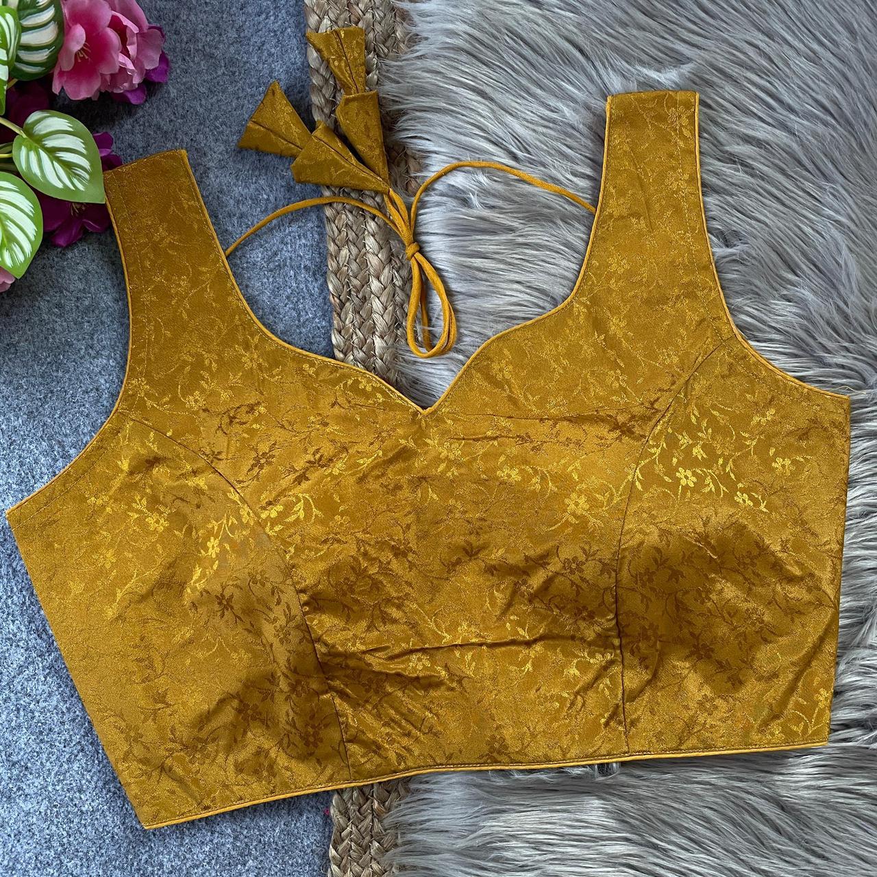 Chinon silk ready made blouse