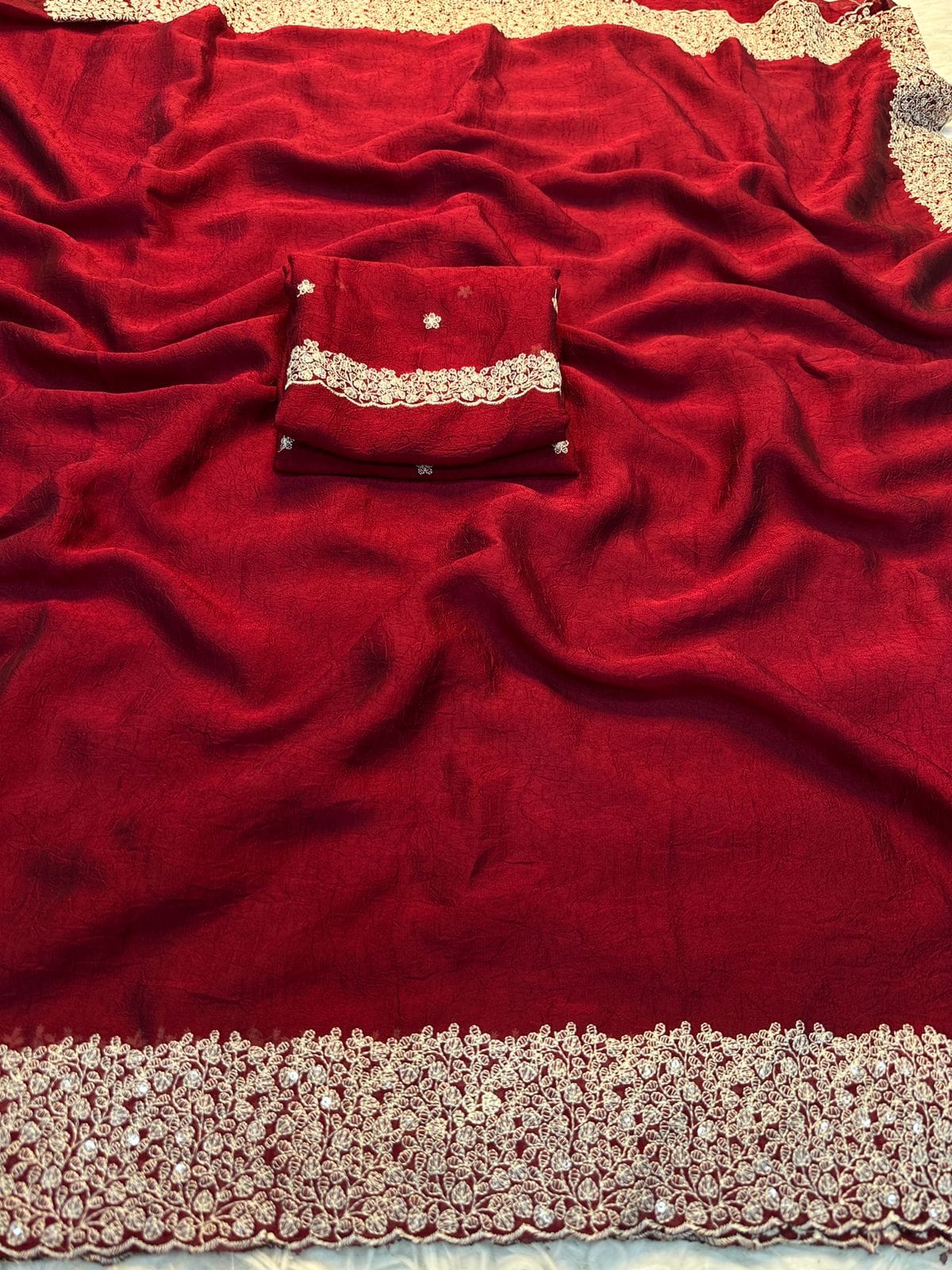 Soft Crush Silk Fabric Saree