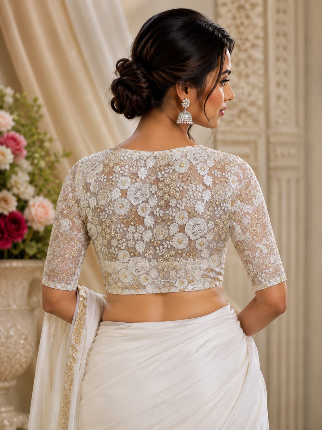 Heavy work bridal ready made blouse