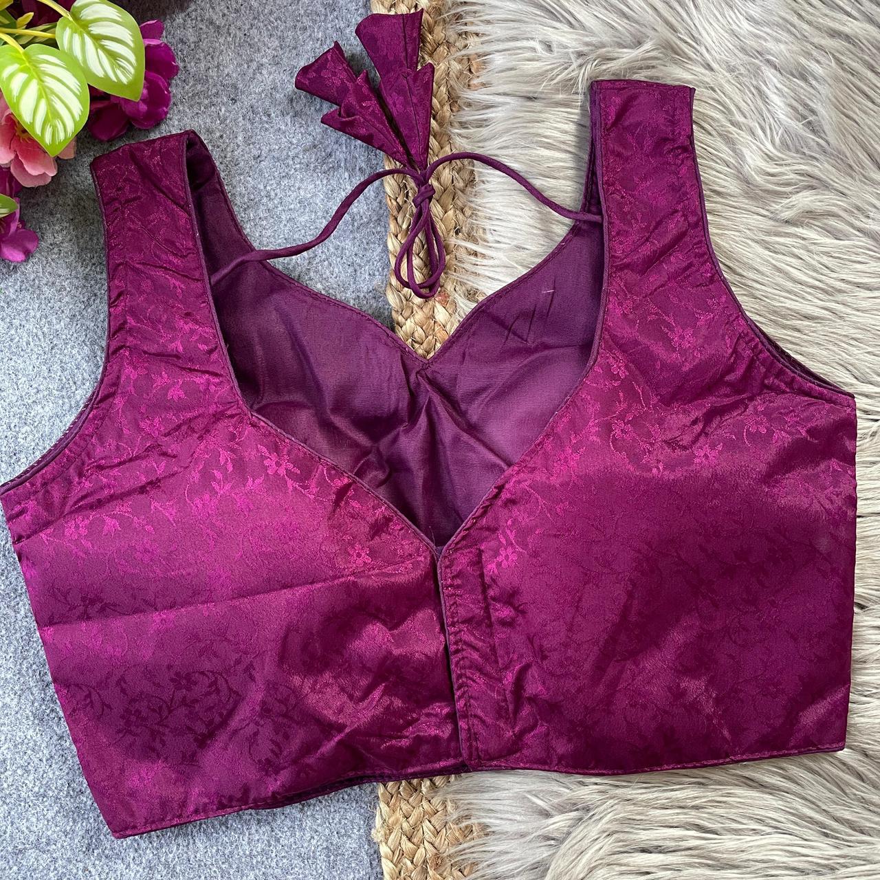 Chinon silk ready made blouse