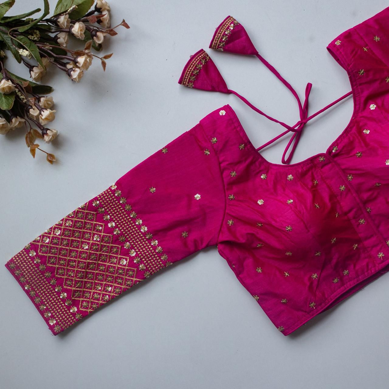 Vichitra silk ready made blouse