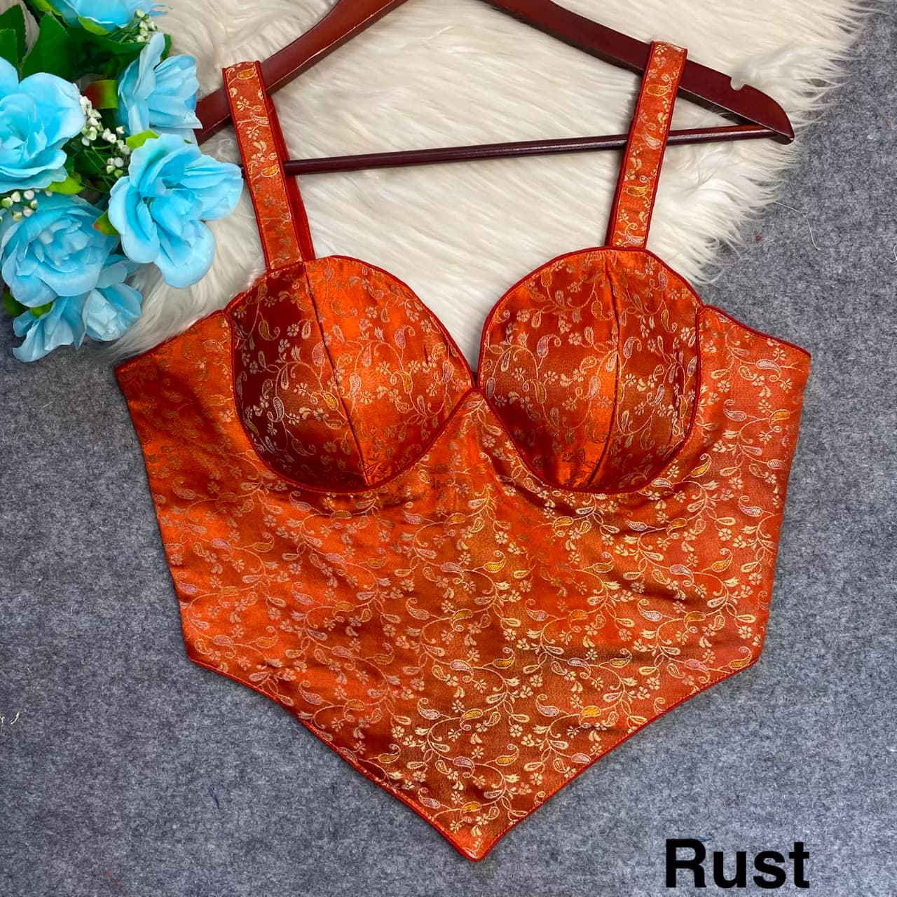 Special Banarasi Minakari Silk Codset Pattern Fancy ready made blouse