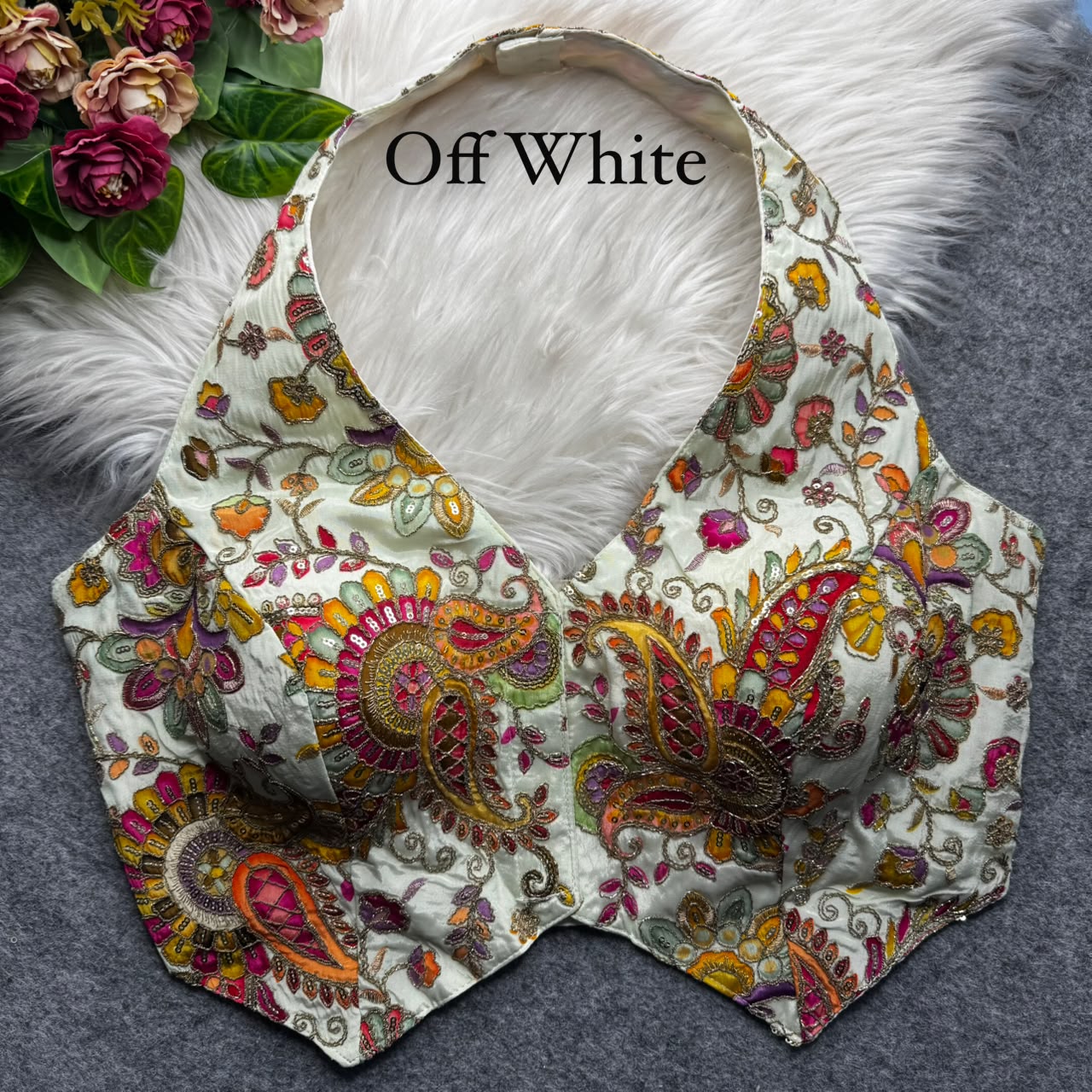 Heavy Position Work ready made blouse