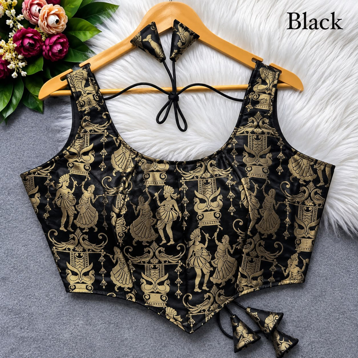 Heavy King Khab Banarasi With Tricot Fuising ready made blouse