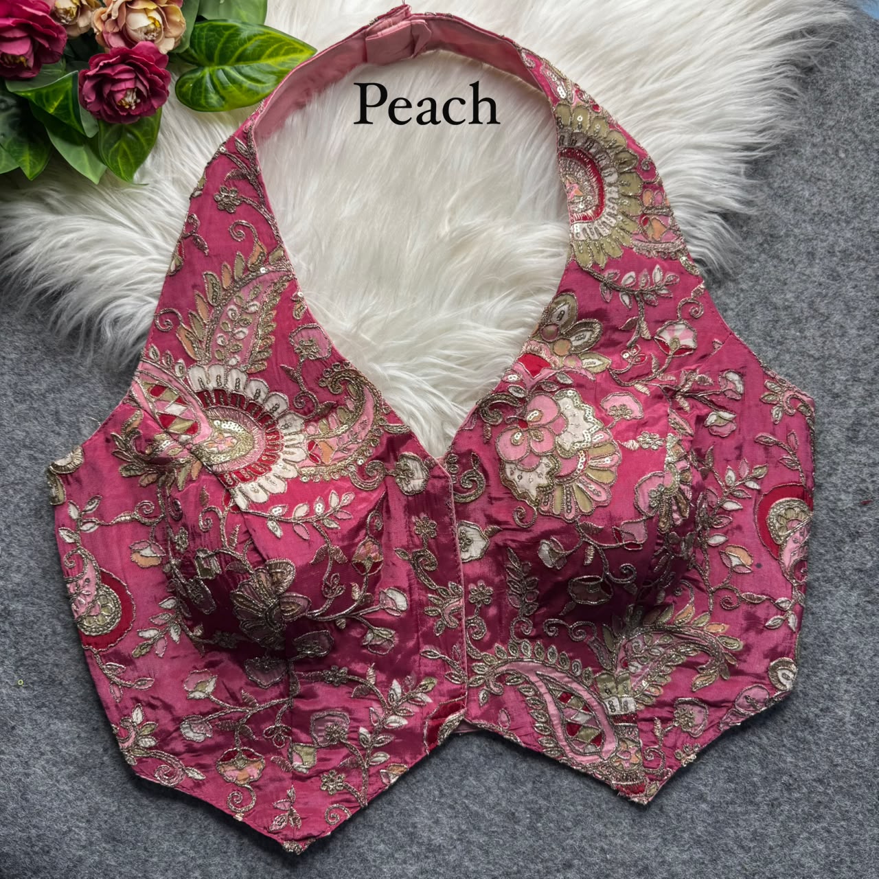 Heavy Position Work ready made blouse