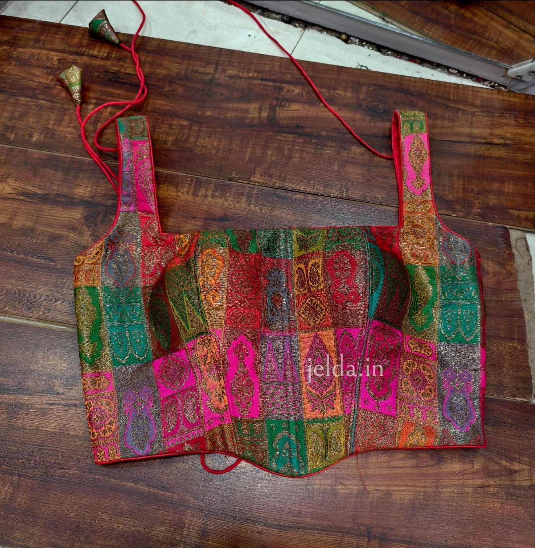 Corset multi banarsi brocade custom made blouse