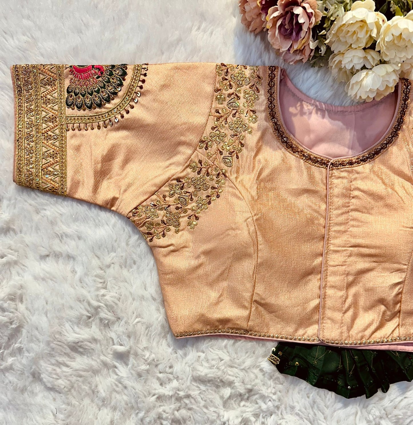 Beautiful embroidery all over cover ready made blouse