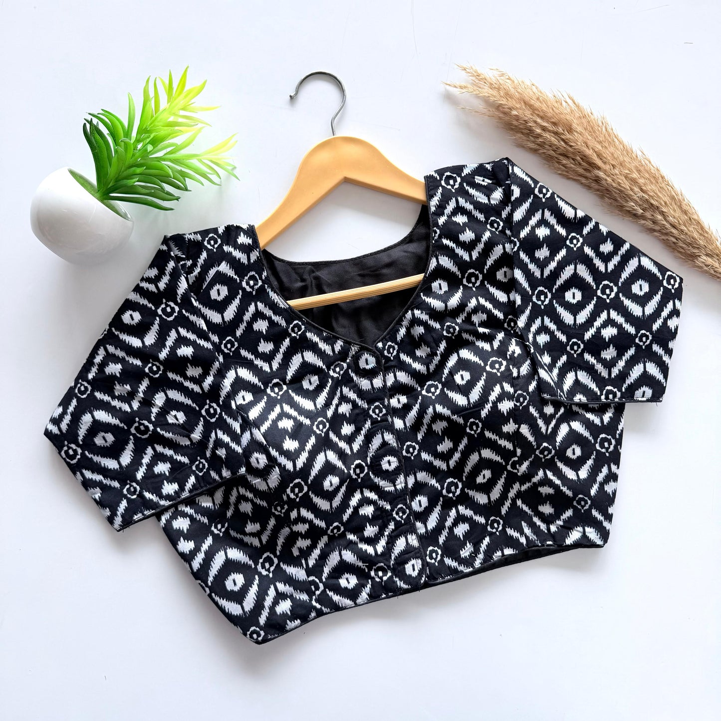 Plain cotton ready made blouse