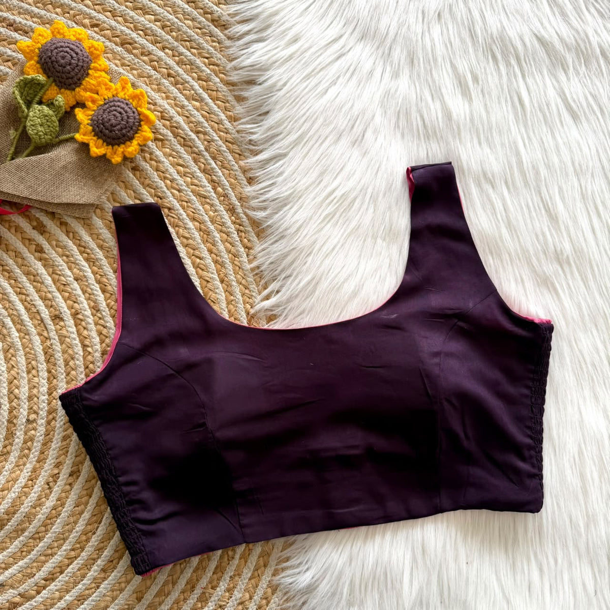 Beautiful soft cotton with side elastic ready made blouse