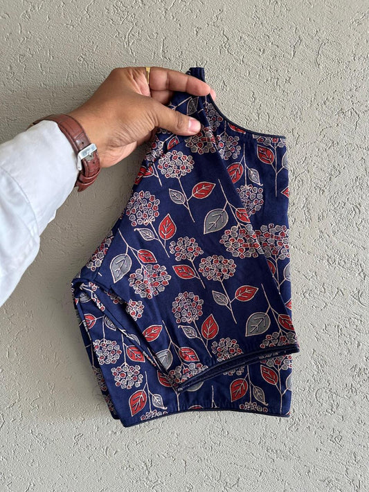 Pure Ajrakh Cotton ready made blouse
