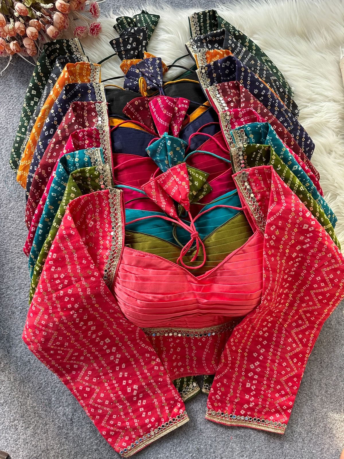 Cotton silk ready made blouse