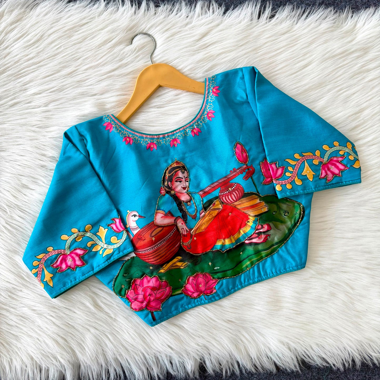 Soft cotton silk ready made blouse