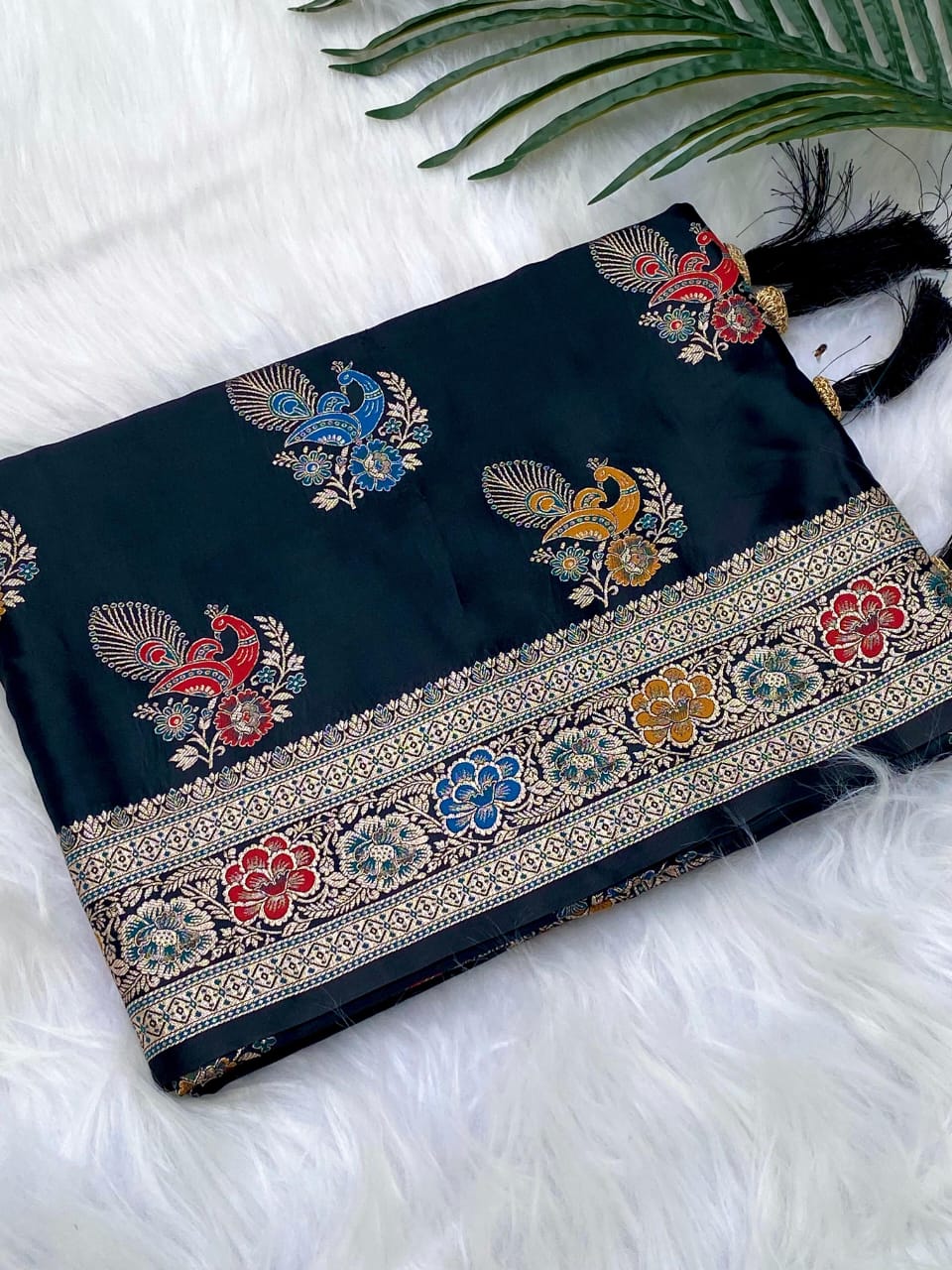 Mushro satin sarees