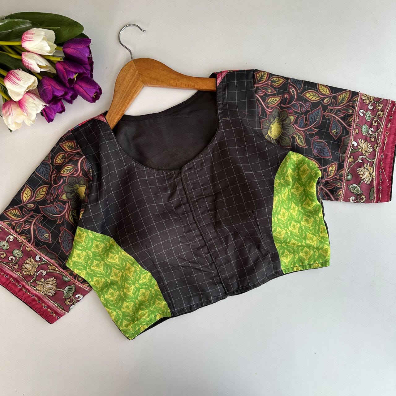 Pure Cotton Hand work ready made blouse