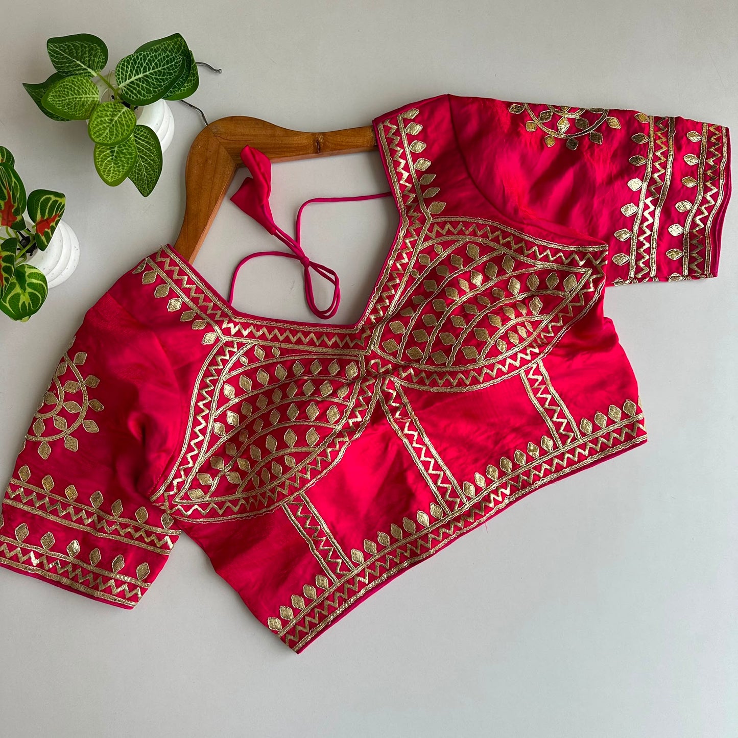 Original kachi Gota handwork ready made blouse