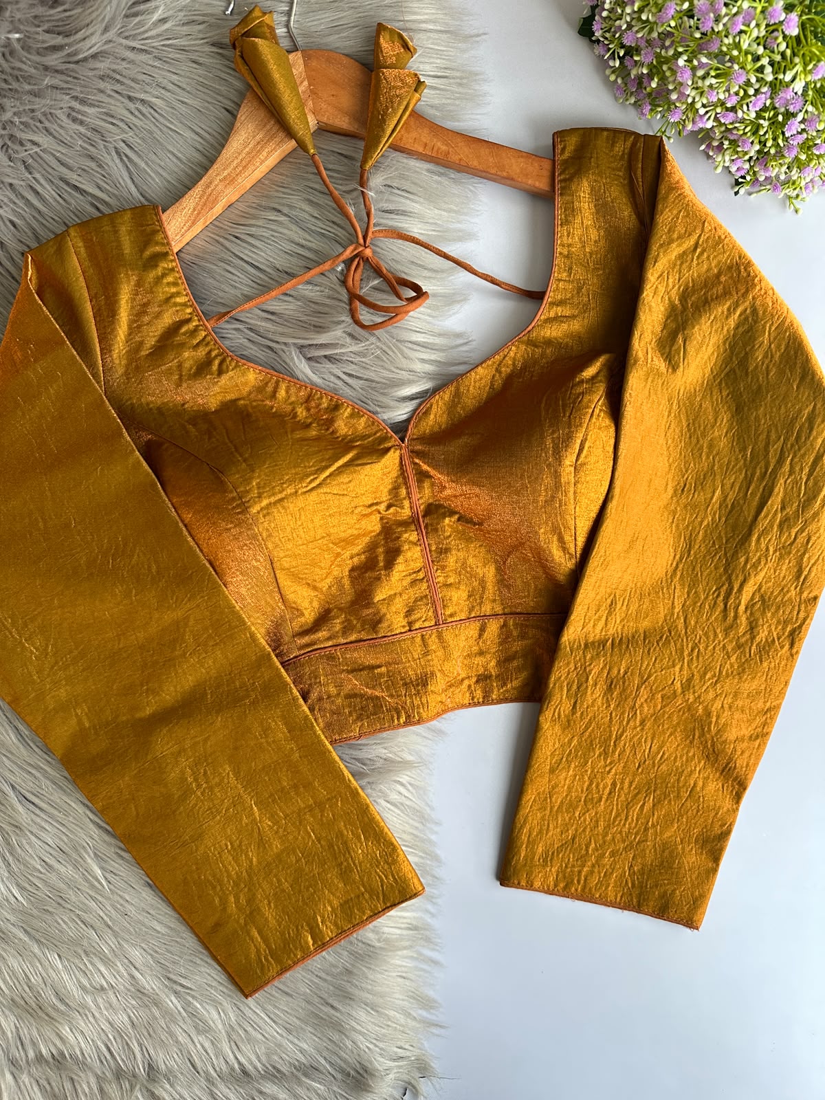 Space silk full sleeve ready made blouse