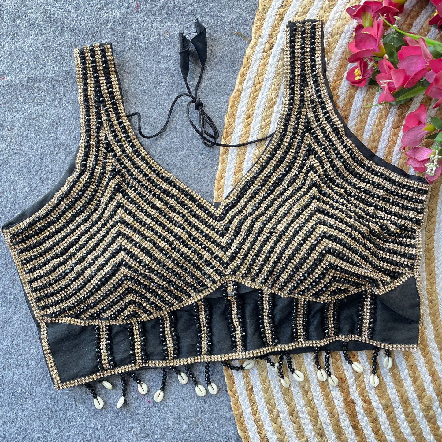 Pure silk handcrafted ready made blouse