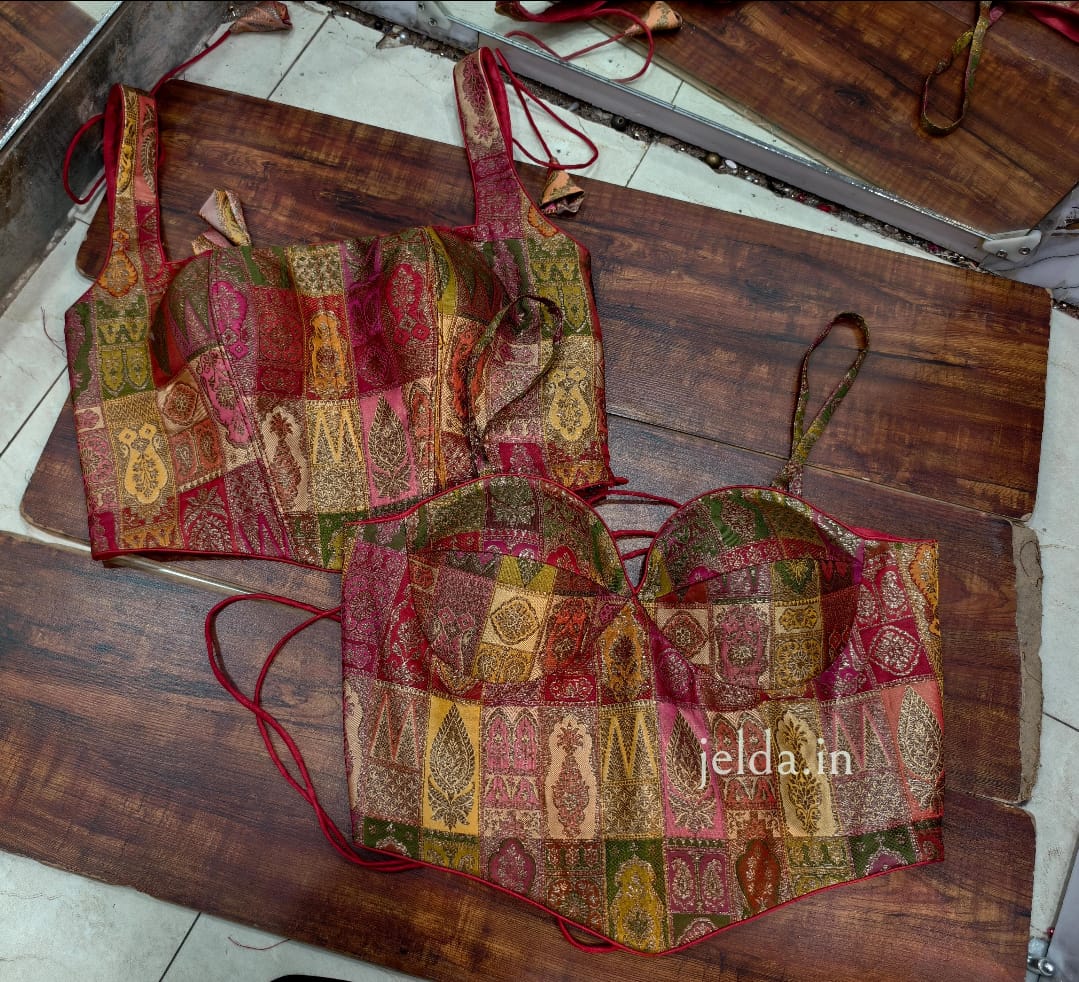 Corset multi banarsi brocade custom made blouse