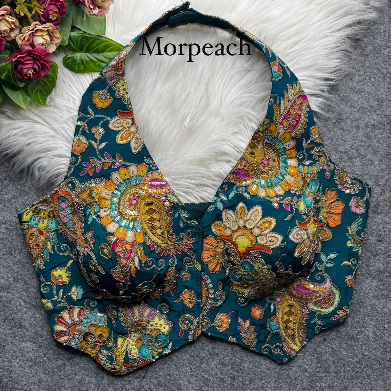 Heavy Position Work ready made blouse