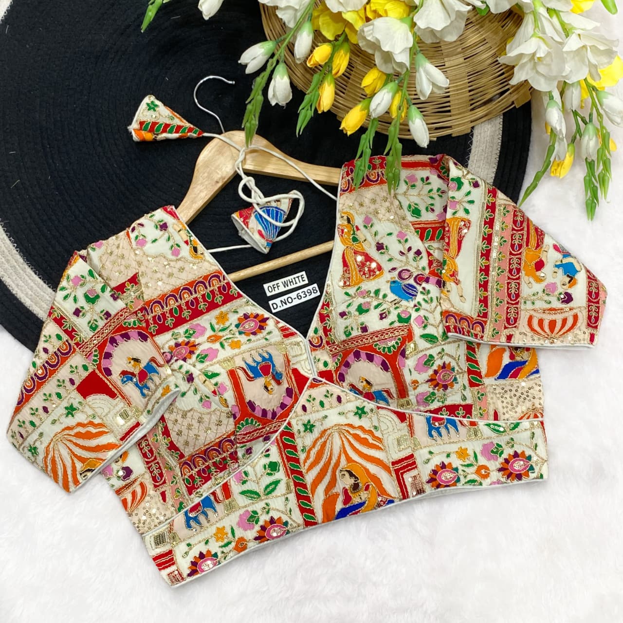 Viscose crep pojisan ready made blouse