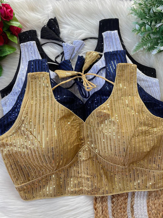 Georgette sleeveless ready made blouse