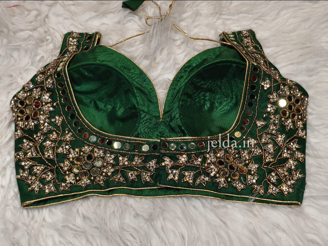 Zarkan real mirror handwork custom made blouse