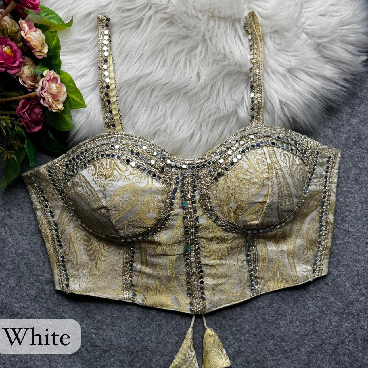PARTYWEAR WESTERN STYLE CORSET READY MADE BLOUSE