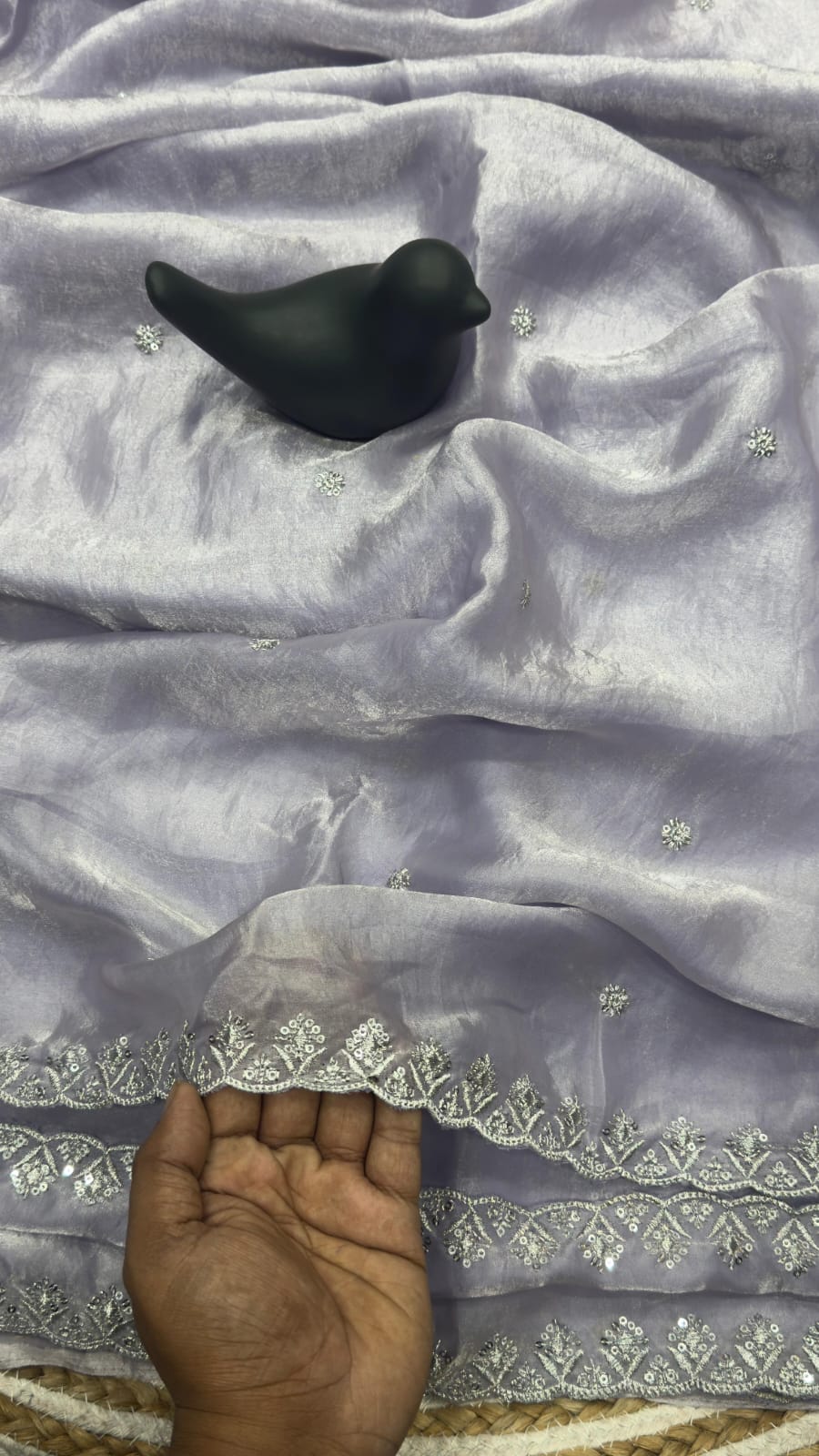 Fandy satin space silk saree