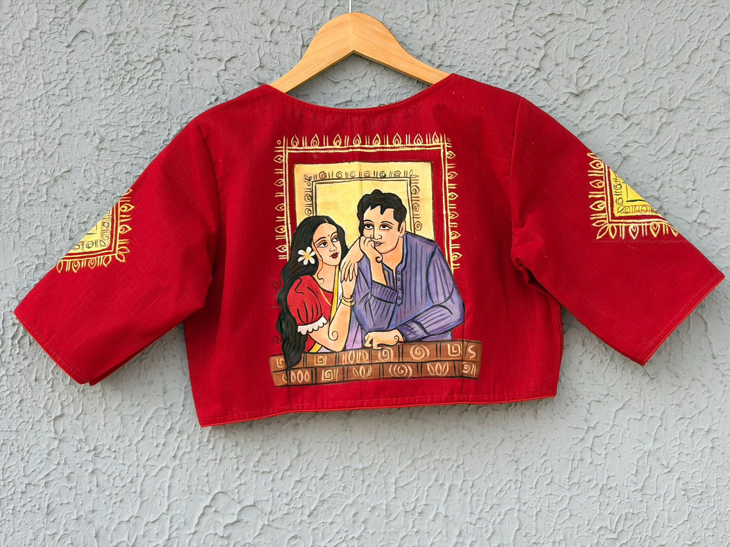 Cotton handpainted designer blouse