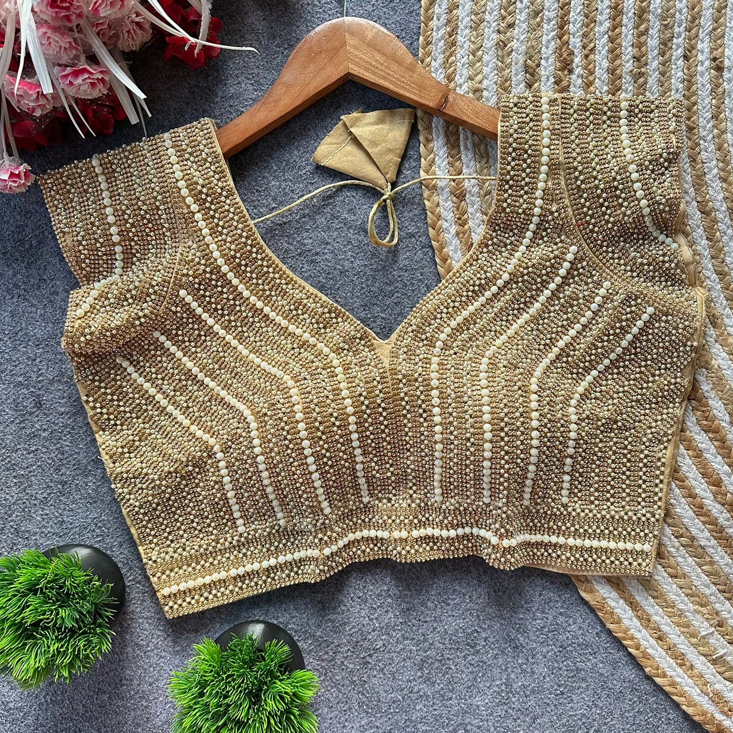 Pure handwork ready made blouse