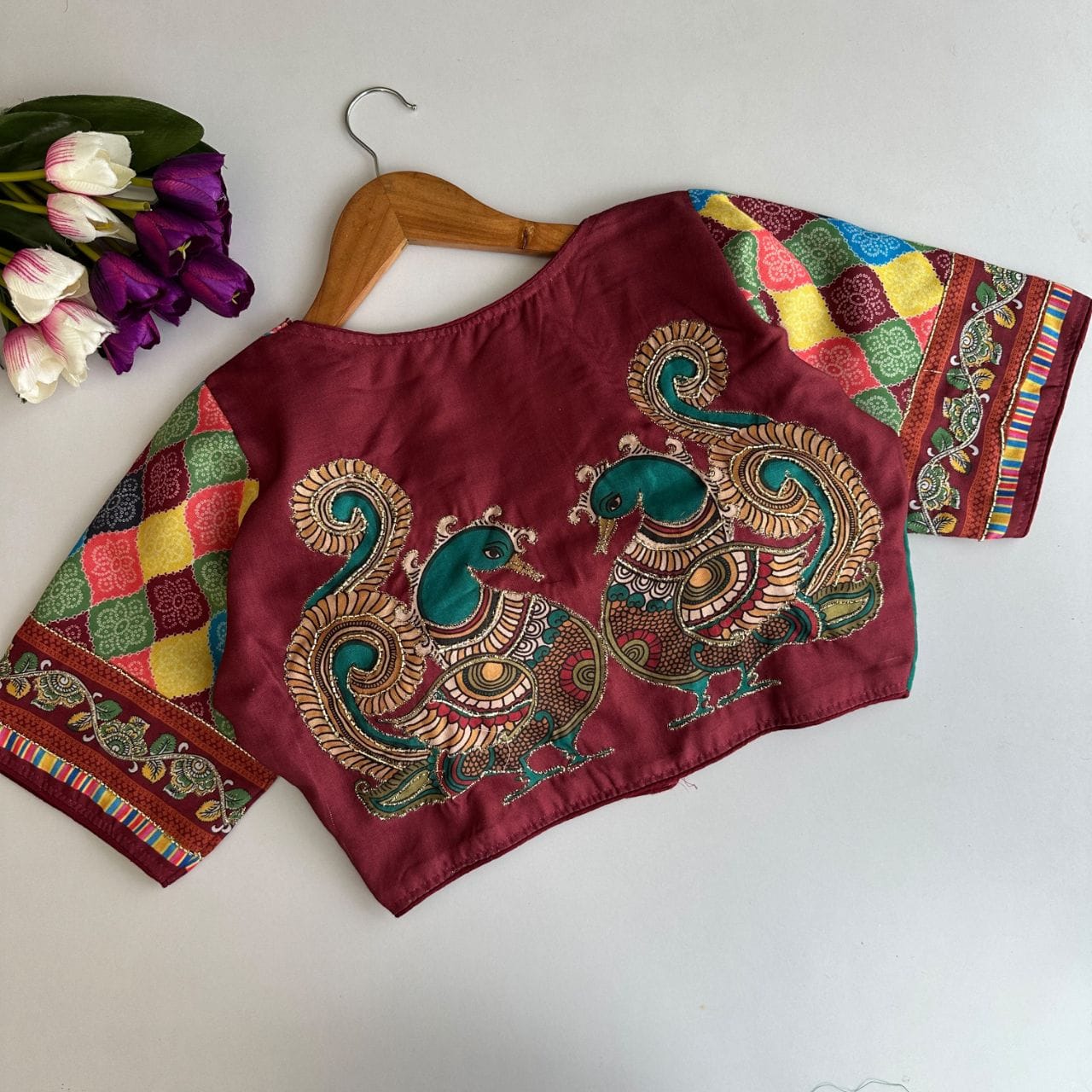 Pure Cotton Hand work ready made blouse