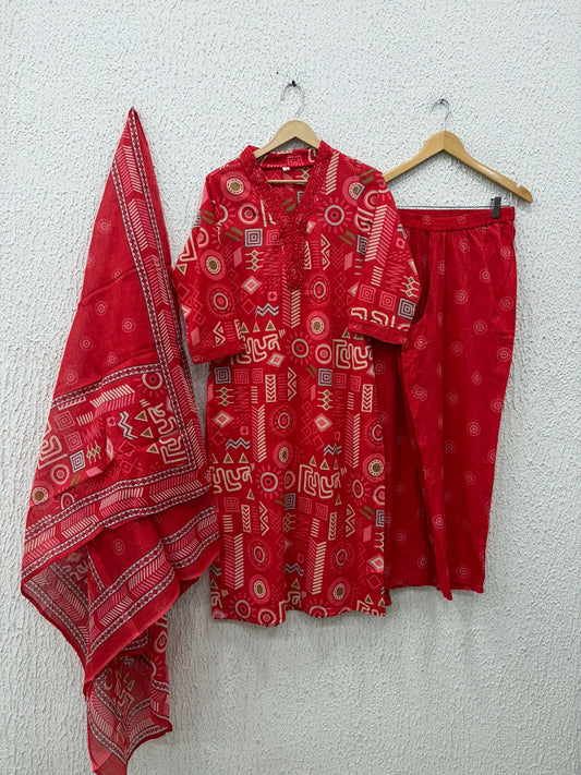 Cotton printed salwar suit
