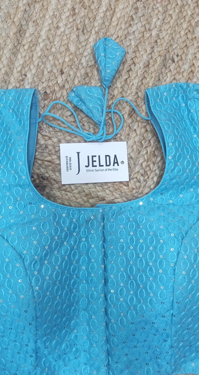 Exclusive design with jumki work ready made blouse