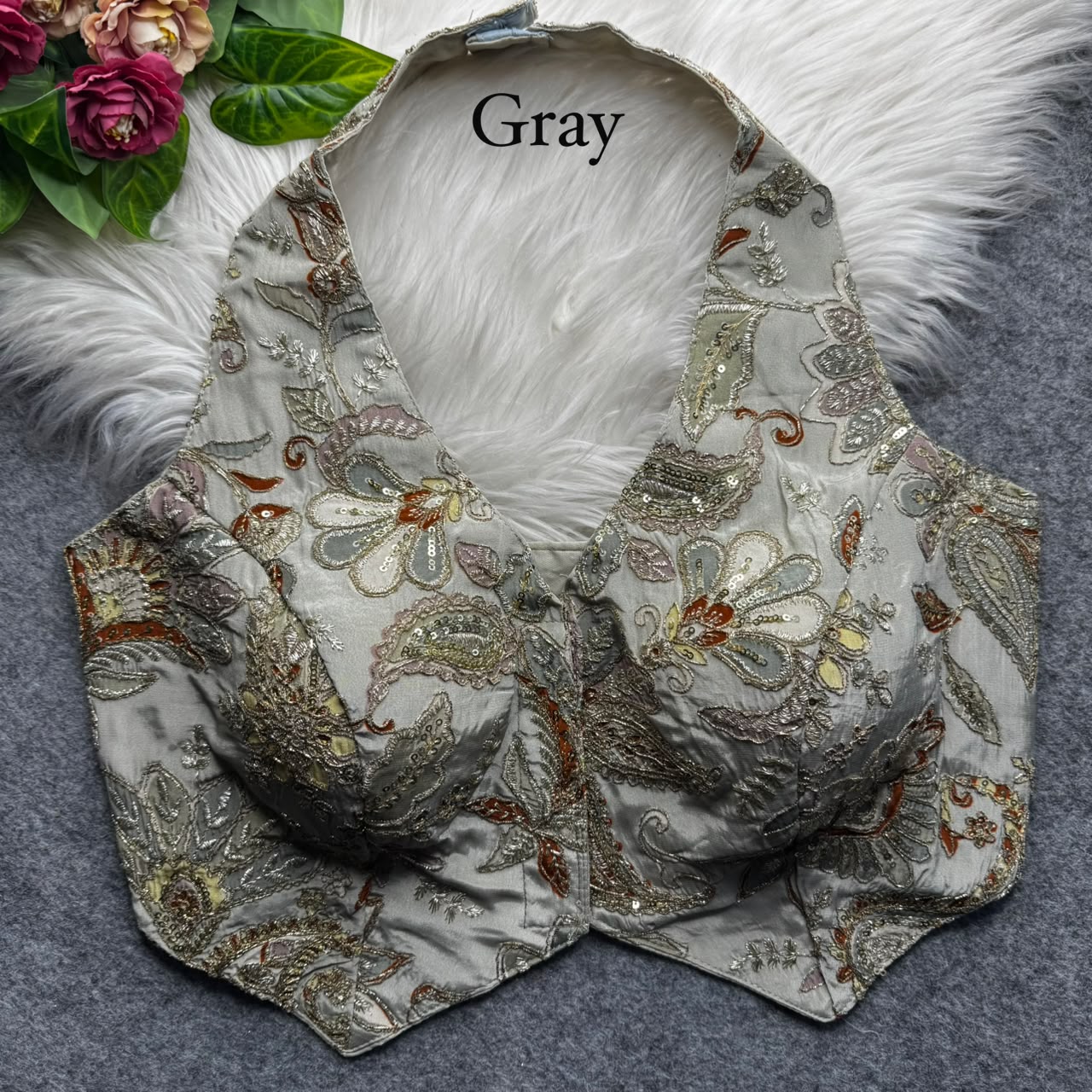 Heavy Position Work ready made blouse