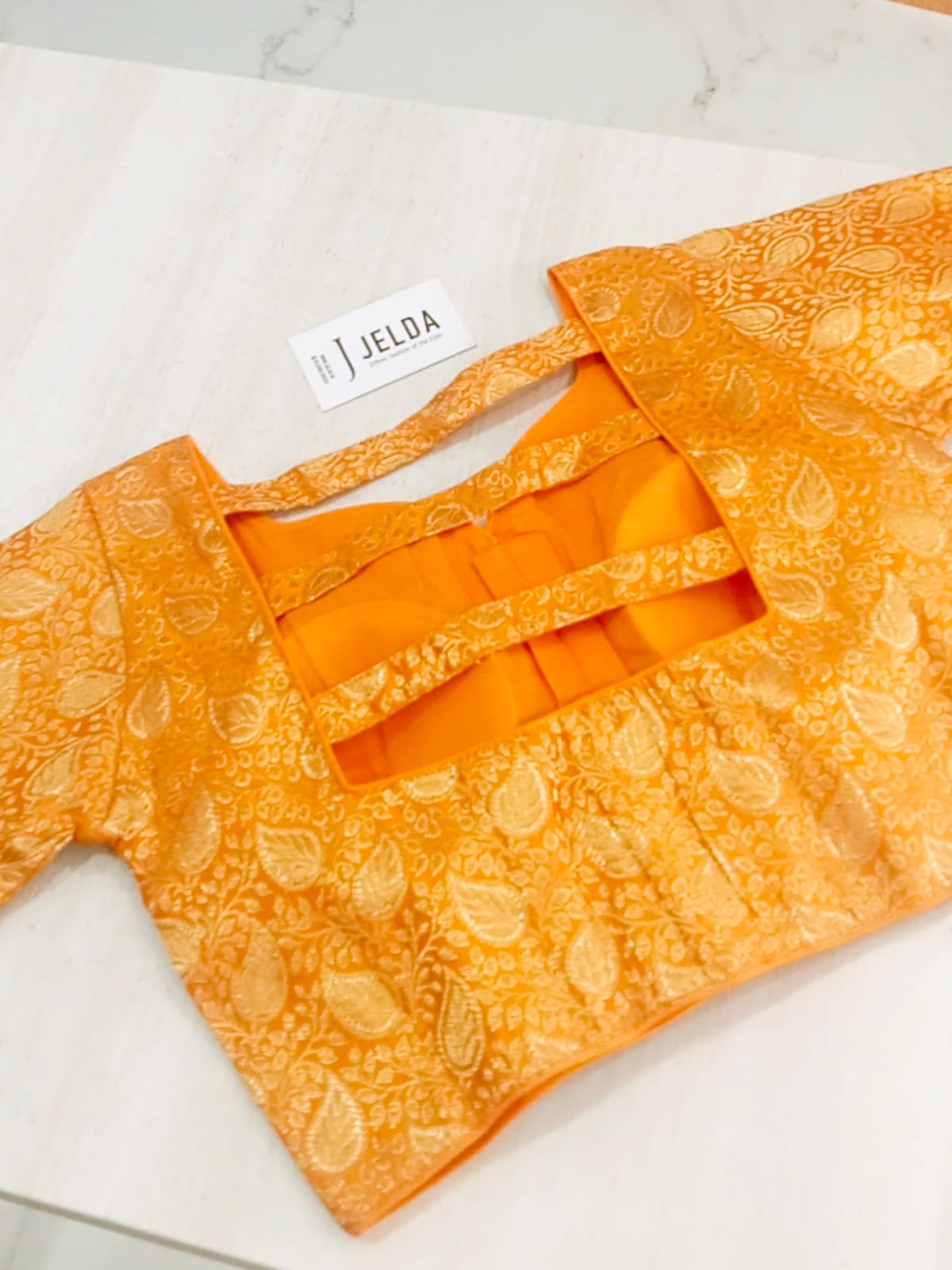 Banaras fabric ready made blouse