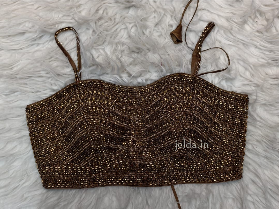 Beeds, pearl handwork custom made blouse