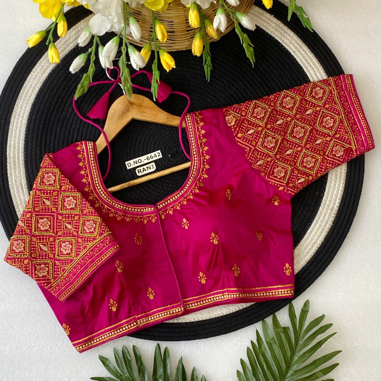 Silk Hand Work Fancy ready made blouse