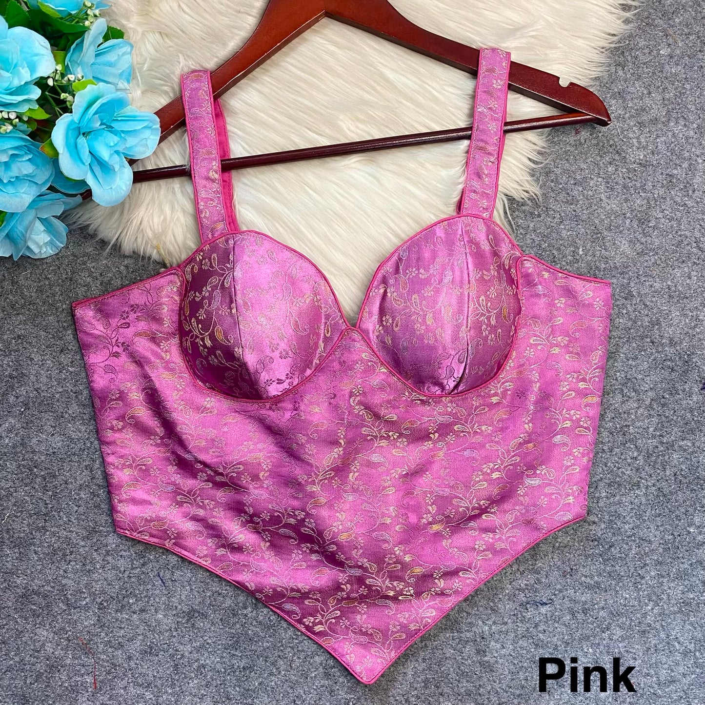 Special Banarasi Minakari Silk Codset Pattern Fancy ready made blouse