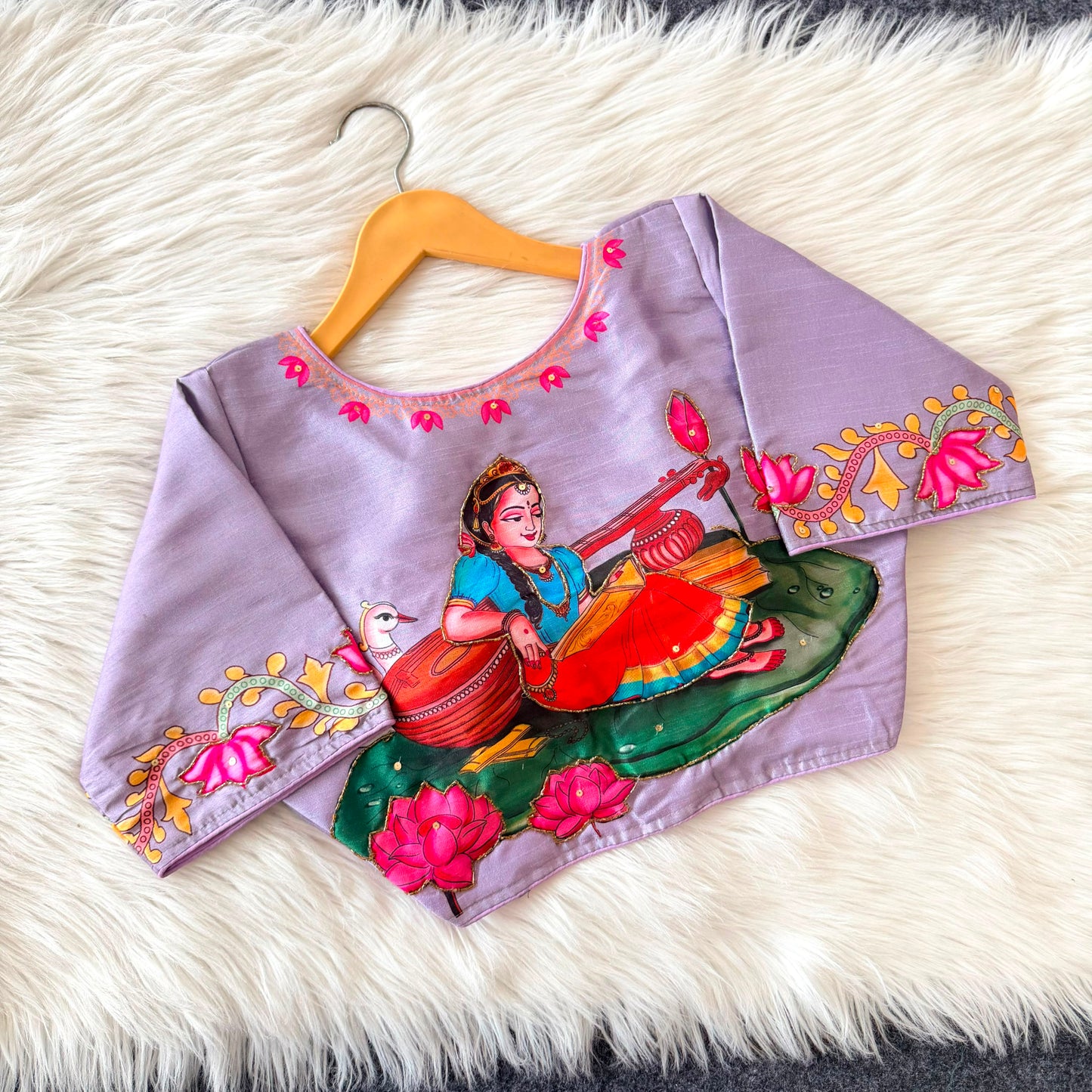Soft cotton silk ready made blouse