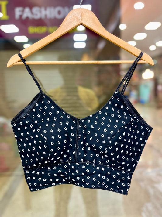 Bandhni special spaghetti noodles bandhni print fancy ready made blouse