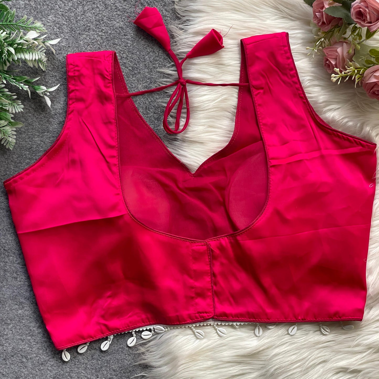 Presenting Beautiful Malai Satin Fabric ready made blouse