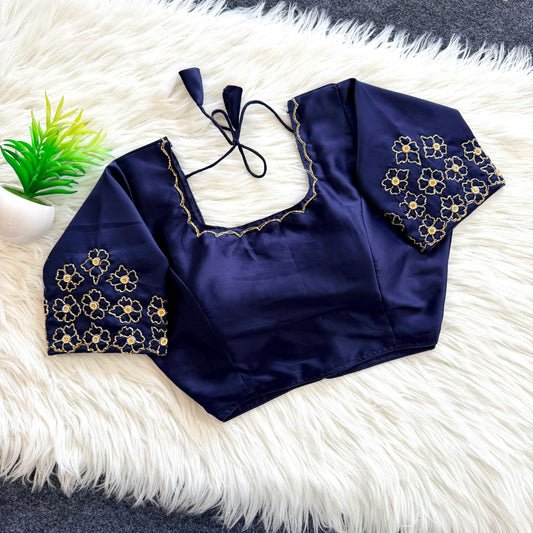 Beautiful handcrafted work all over ready made blouse