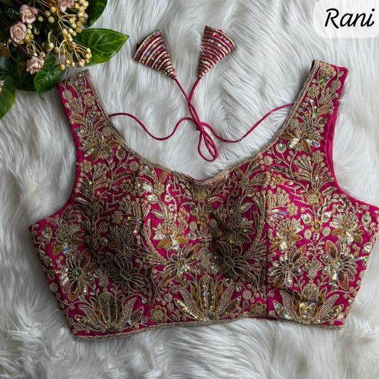 Heavy Pure Soft Roman Silk With Tricot Fuising ready made blouse