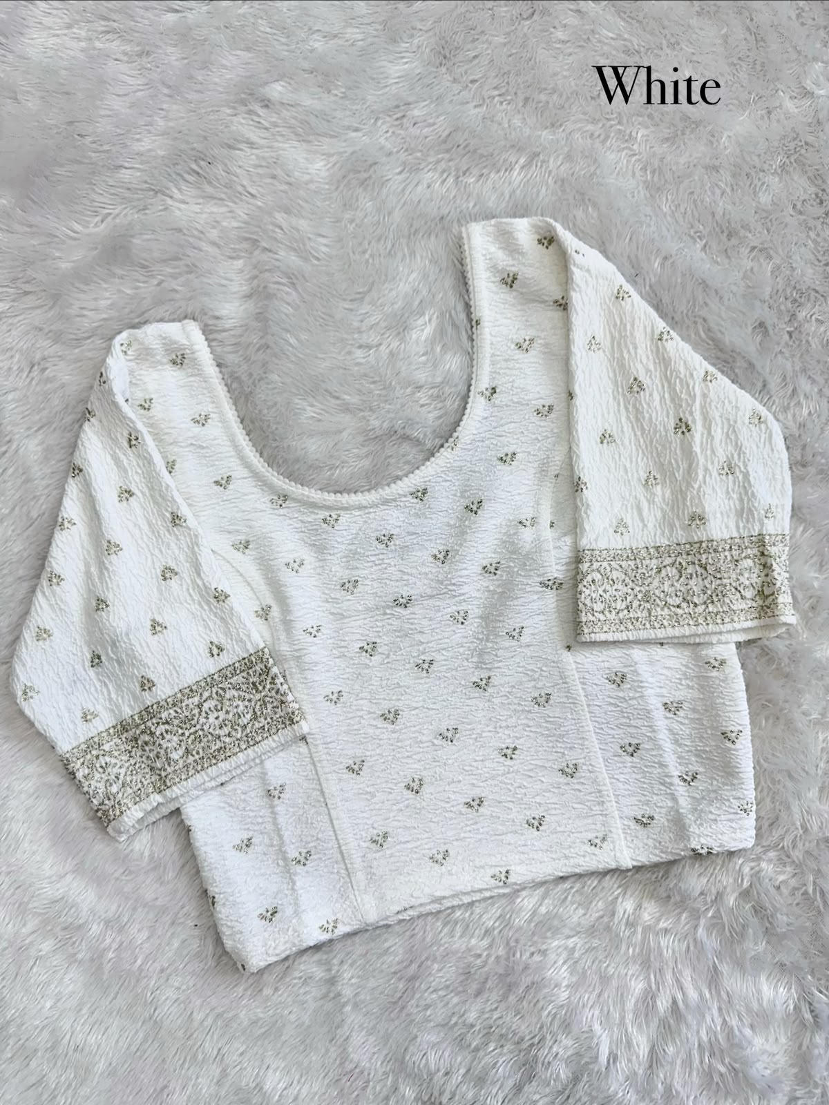 Crush Lycra stretchable ready made blouse