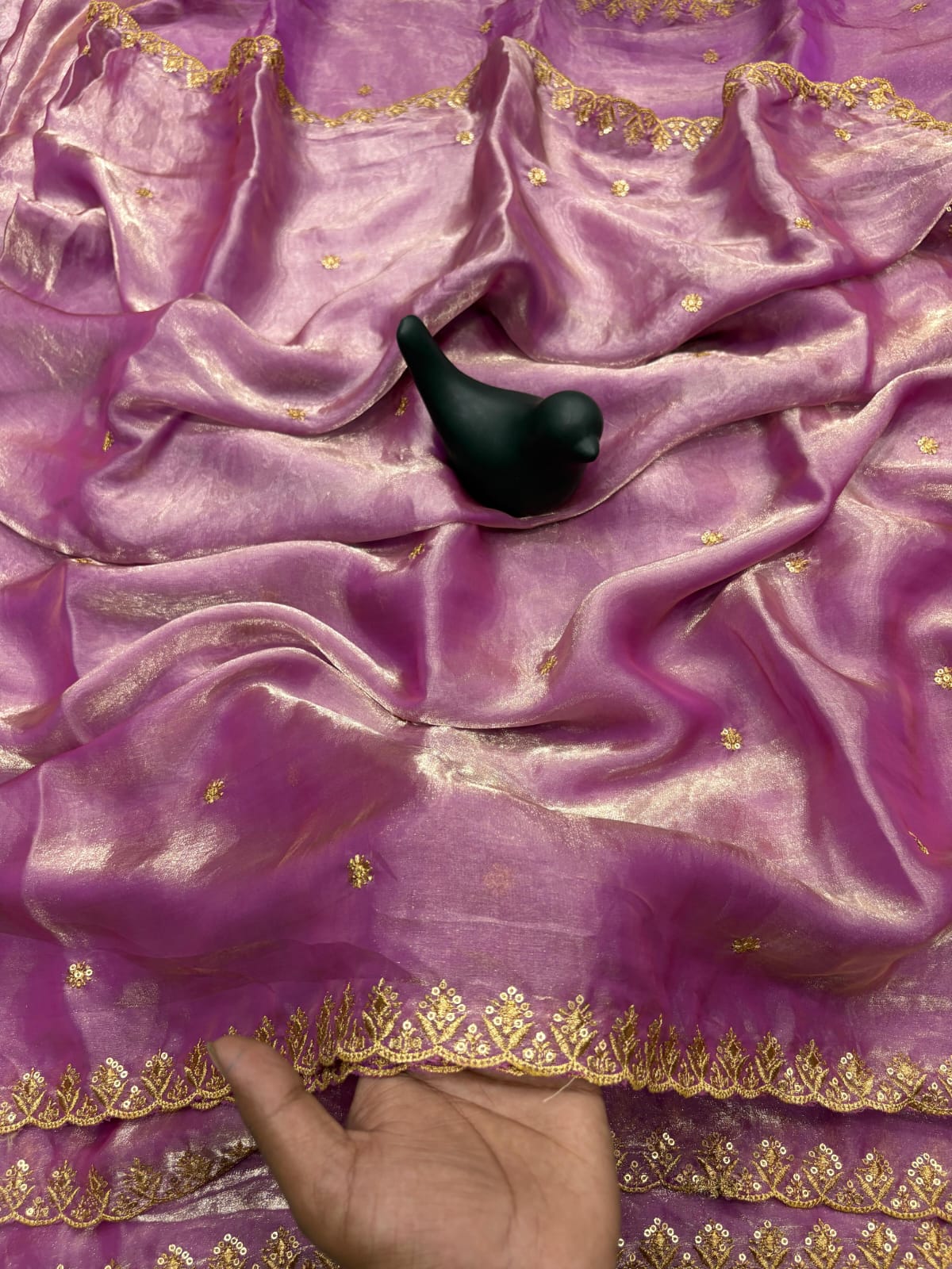 Fandy satin space silk saree